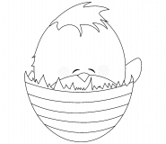 Easter Chick - coloring page n° 290