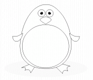 Cartoon penguin - coloring page n° 297