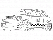BMW Mini Cooper - coloring page n° 3