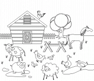 In the farm - coloring page n° 307