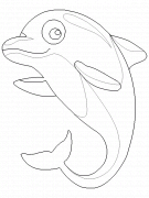 A dolphin flapping through the air - coloring page n° 31