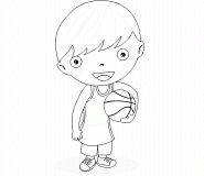 Basketball player - coloring page n° 313