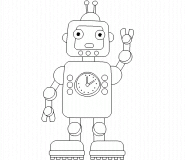 Robot - coloring page n° 316