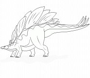 Stegosaurus (large herbivore dinosaur) - coloring page n° 319