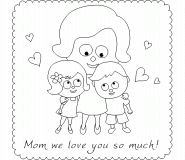 Mom we love you so much! - coloring page n° 326