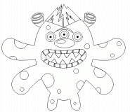 Strange monster - coloring page n° 334