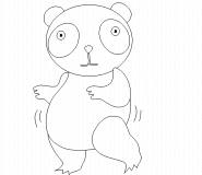 A Cartoon Panda Dancing - coloring page n° 337