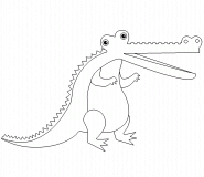 Crocodile cartoon - coloring page n° 338