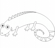 Funny Cartoon Chameleon - coloring page n° 339