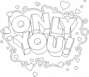 Only You! - coloring page n° 341