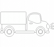 Cargo truck - coloring page n° 355