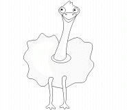  Funny Ostrich - coloring page n° 359