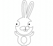 Funny Bunny With Big Ears - coloring page n° 365