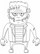 Cartoon Frankenstein's Monster - coloring page n° 37