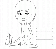 Housewife Ironing Clothes - coloring page n° 370