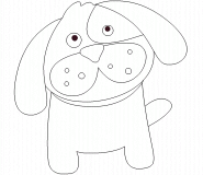 A funny dog - coloring page n° 371