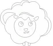 woolly sheep - coloring page n° 372