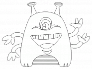 Funny Green Monster - coloring page n° 38