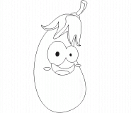 Funny Eggplant - coloring page n° 382