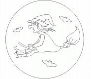 The Halloween Witch - coloring page n° 384