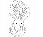 Funny Lettuce Character - coloring page n° 385