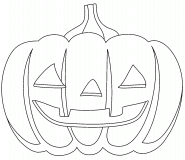 Smiling Pumpkin  - coloring page n° 386