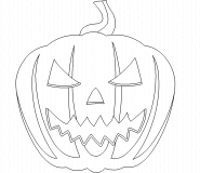 Scary Pumpkin Face - coloring page n° 387