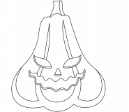 Pear Scarecrow Pumpkin Head - coloring page n° 388