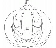 Demonic Halloween Pumpkin - coloring page n° 389