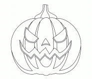 Illuminated jack-o-lantern - coloring page n° 395