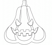 Pear-shaped Jack O' Lantern - coloring page n° 396