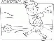 Argentina Soccer Player - coloring page n° 42