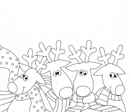 Santa Claus's reindeer - coloring page n° 421