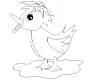 Happy Duck - coloring page n° 428