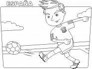 Spain Soccer Player - coloring page n° 43