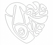 True Love Heart - coloring page n° 430