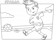 Italy Soccer Player - coloring page n° 44