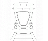 Modern city tram - coloring page n° 441