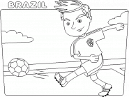 Brazil Soccer Player - coloring page n° 45