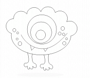 Cauliflower-shaped Cyclop - coloring page n° 454