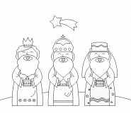 The Three Wise Men (Magi) - coloring page n° 455
