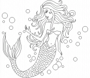Blue Mermaid - coloring page n° 461
