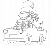 Happy Family Going On Vacation - coloring page n° 473