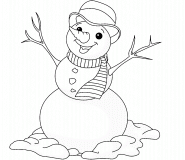 Snowman - coloring page n° 477