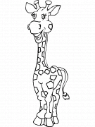 Cute giraffe - coloring page n° 48