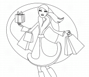 Christmas shopping - coloring page n° 483