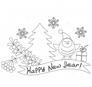 Best wishes and Happy new year! - coloring page n° 484