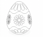 Decorated Easter egg - coloring page n° 492