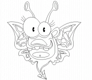 Butterfly monster - coloring page n° 505