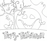 Happy Halloween - coloring page n° 506